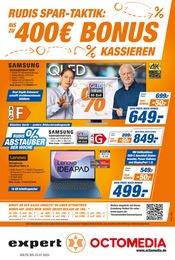Flachbildfernseher im expert Prospekt in Ettlingen Aktueller expert Prospekt mit Flachbildfernseher, "Top Angebote", Seite 1