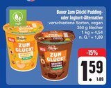 Zum Glück! Pudding- oder Joghurt-Alternative bei E center im Pleinfeld Prospekt für 1,59 €