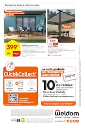 Pergola Angebote im Prospekt "La saison du bricolage en équipe à prix complices" von Weldom Pergola Angebote im Prospekt "La saison du bricolage en équipe à prix complices" von Weldom auf Seite 8