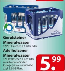 Gerolsteiner Mineralwasser oder Adelholzener Mineralwasser bei famila Nordost in Bad Salzuflen Gerolsteiner Mineralwasser oder Adelholzener Mineralwasser im Angebot bei famila Nordost Bad Salzuflen für 5,99 €