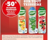 Promo -50% de remise immédiate sur le 2ème produit identique sur tout teisseire à  dans le catalogue Bi1 à Auxerre