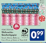 Weihnachts-Geschenkpapier von HOME CREATION für 0,99 € bei ALDI SÜD im Angebot Weihnachts-Geschenkpapier von HOME CREATION im aktuellen ALDI SÜD Prospekt