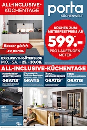 porta Möbel Prospekt für Rheda-Wiedenbrück: "PORTA  KÜCHENWELT", 2 Seiten, 25.08.2025 - 30.08.2025
