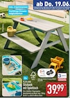 Sitzbank mit Spieltisch von PLAYLAND für 39,99 € bei ALDI Nord im Angebot Sitzbank mit Spieltisch von PLAYLAND im aktuellen ALDI Nord Prospekt