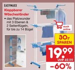 Klappbarer Wäscheständer Angebote von EASYMAXX bei Netto Marken-Discount Freiberg für 19,99 €