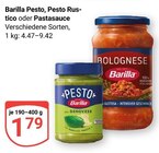 Pesto Rustico im Angebot bei GLOBUS in Hoyerswerda Pesto Rustico Angebote von Barilla bei GLOBUS Hoyerswerda für 1,79 €