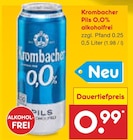 Pils 0,0% alkoholfrei im Angebot bei Netto Marken-Discount in Aschaffenburg Pils 0,0% alkoholfrei Angebote von Krombacher bei Netto Marken-Discount Aschaffenburg für 0,99 €