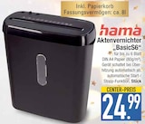 Aktenvernichter "BasicS6" Angebote von hama bei EDEKA Augsburg für 24,99 €