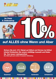 Möbel Inhofer Prospekt für Ravensburg mit 1 Seite Möbel Inhofer Prospekt für Ravensburg: "10% auf ALLES ohne Wenn und Aber", 1 Seite, 16.10.2026 - 18.10.2026