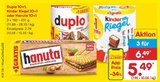 Duplo 10+1, Kinder Riegel 10+1 oder Hanuta 10+1 bei Netto Marken-Discount im Ettlingen Prospekt für 2,79 €