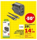 Chargeur secteur USB-C + câble USB-C - SBS - Super U à Saintes Chargeur secteur USB-C + câble USB-C - SBS en promo chez Super U Saintes à 14,99 €