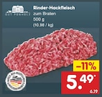 Aktuelles Rinder-Hackfleisch Angebot bei Netto Marken-Discount in Wuppertal ab 5,49 €
