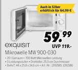 Mikrowelle MW 900-030 von Exquisit im aktuellen MEDIMAX Prospekt