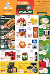 Aktueller GLOBUS Supermarkt Prospekt fĂŒr Jena 14.09.2026 - 19.09.2026 GLOBUS Prospekt fĂŒr Jena mit 27 Seiten