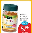 D3 + B12 Gummies von Kneipp für 5,99 € bei budni im Angebot D3 + B12 Gummies von Kneipp im aktuellen budni Prospekt