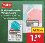 Briefumschlag oder Versandtasche im Angebot bei Netto Marken-Discount in Jena Briefumschlag oder Versandtasche Angebote von maker bei Netto Marken-Discount Jena für 1,29 €