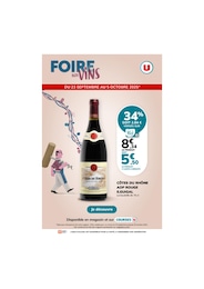 Prospectus Super U, "FOIRE AUX VINS" à Soligny-la-Trappe et alentours, 1 page, 22/09/2025 - 27/09/2025 Catalogue Super U "FOIRE AUX VINS" à Soligny-la-Trappe et alentours, 1 page, 22/09/2025 - 27/09/2025