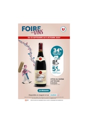 Catalogue Supermarchés Super U en cours à Le Donjon et alentours, "FOIRE AUX VINS", 1 page, 22/09/2025 - 27/09/2025