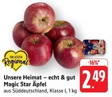Magic Star Äpfel Angebote von Unsere Heimat – echt & gut bei EDEKA Mannheim für 2,49 €