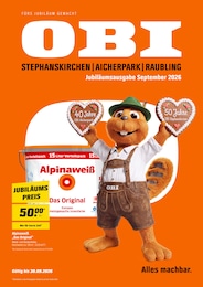Baumärkte Prospekt von OBI Tuntenhausen OBI Prospekt: "Jubiläumsausgabe September 2026", 5 Seiten, 16.09.2026 - 30.09.2026