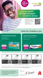 mea - meine apotheke Apotheken Prospekt der aktuellen Woche mit 4 Seiten, gültig von 01.06.2026 bis 30.06.2026, in Waldrach und Umgebung Aktueller mea - meine apotheke Apotheken Prospekt in Waldrach und Umgebung, "Unsere Juni-Angebote" mit 4 Seiten, 01.06.2026 - 30.06.2026