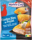Cordon bleu de poulet surgelé - Maître CoQ - Intermarché à Rouen Cordon bleu de poulet surgelé - Maître CoQ en promo chez Intermarché Rouen à 3,74 €