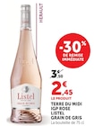 Terre du Midi IGP Rosé Grain de Gris à Super U dans Montbizot