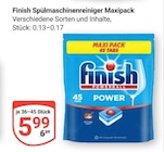 Spülmaschinenreiniger Maxipack Angebote von Finish bei GLOBUS Erfurt für 5,99 €