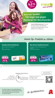 Aktueller mea - meine apotheke Prospekt "Unsere Oktober-Angebote" Aktueller mea - meine apotheke Prospekt