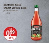 Kressi Kräuter-Vollwürz-Essig von Kauffmann für 0,99 € bei V-Markt im Angebot Kressi Kräuter-Vollwürz-Essig von Kauffmann im aktuellen V-Markt Prospekt