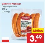 Grillwurst Krakauer im Netto Marken-Discount Prospekt Grillwurst Krakauer von im aktuellen Netto Marken-Discount Prospekt für 3,49 €