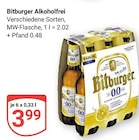 Alkoholfrei im Angebot bei GLOBUS in Homburg Alkoholfrei Angebote von Bitburger bei GLOBUS Homburg für 3,99 €