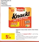 Intermarché Poligny - Promo Knacki saucisse 100% pur porc x10 Promo Knacki saucisse 100% pur porc x10 à 5,58 € dans le catalogue Intermarché à Poligny
