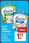 Alpenfrischkäse von Almette im aktuellen ALDI SÜD Prospekt für 1,11 €