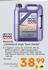 Motoröl „Leichtlauf High Tech 5W40“ im Globus-Baumarkt Prospekt Motoröl „Leichtlauf High Tech 5W40“ von Liqui Moly im aktuellen Globus-Baumarkt Prospekt für 38,99 €