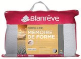 Oreiller mousse a memoire de forme 55x35cm - BLANREVE en promo chez Super U Saint-Denis à 24,43 €