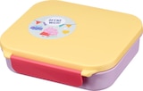dm-drogerie markt - Brotdose mit Fächern flieder/gelb, Peppa Pig Angebot im Prospekt Brotdose mit Fächern flieder/gelb, Peppa Pig bei dm-drogerie markt im Prospekt "" für 9,45 €