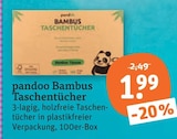 Bambus Taschentücher Angebote von pandoo bei tegut Offenbach für 1,99 €