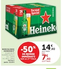 Bière Blonde 5° - HEINEKEN - Super U à Dunkerque Bière Blonde 5° - HEINEKEN en promo chez Super U Dunkerque à 7,40 €