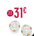 Promo boucles oxyde de zirconium à 31,00 € dans le catalogue E.Leclerc à Saint-Martin