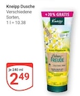 Dusche im Angebot bei GLOBUS in Bad Kreuznach Dusche Angebote von Kneipp bei GLOBUS Bad Kreuznach für 2,49 €