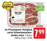 Zarte Schweinenackensteaks natur bei EDEKA im Prospekt "" für 7,99 €