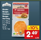 Rinder-Burger, Chicken-Burger, Hot-Dog im Angebot bei Netto Marken-Discount in Kamen Rinder-Burger, Chicken-Burger, Hot-Dog Angebote bei Netto Marken-Discount Kamen für 2,49 €