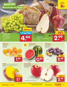 Weintrauben im aktuellen Netto Marken-Discount Prospekt (Stuttgart) Weintrauben im Netto Marken-Discount Prospekt "Aktuelle Angebote" mit 65 Seiten (Stuttgart)