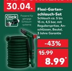 Aktuelles Flexi-Gartenschlauch-Set Angebot bei Kaufland in Stuttgart ab 8,99 €