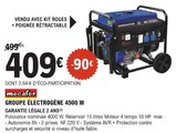 Groupe électrogène 4500 W - Mecafer - E.Leclerc à Rouen Groupe électrogène 4500 W - Mecafer en promo chez E.Leclerc Rouen à 409,00 €