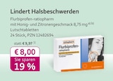 Lindert Halsbeschwerden bei mea - meine apotheke im Prospekt "" für 8,00 €