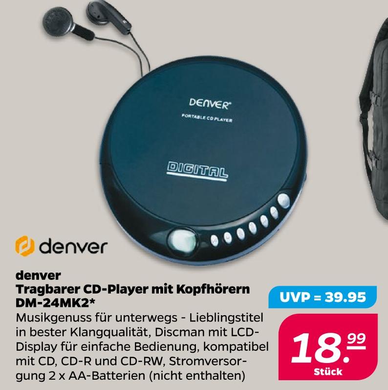 Tragbarer CD-Player mit Kopfhörern DM-24MK2
