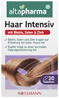 Haar Intensiv oder Biotin 5 mg N von altapharma für 2,99 € bei Rossmann im Angebot Haar Intensiv oder Biotin 5 mg N von altapharma im aktuellen Rossmann Prospekt