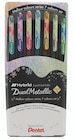 Pochette de 7 Rollers gel Pentel Dual Metallic dans le catalogue Fnac